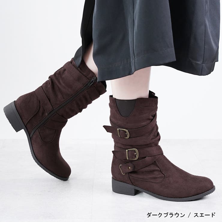 エンジニアブーツ レディース クロスベルト | La luna  | 詳細画像11 