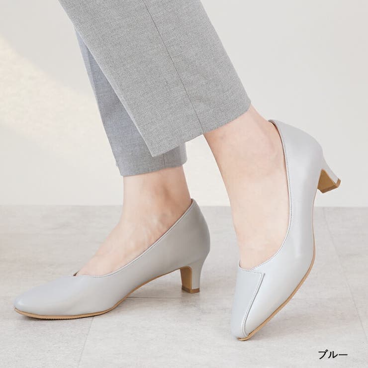 ブルー | パンプス ポインテッドトゥ 4 | La luna 
