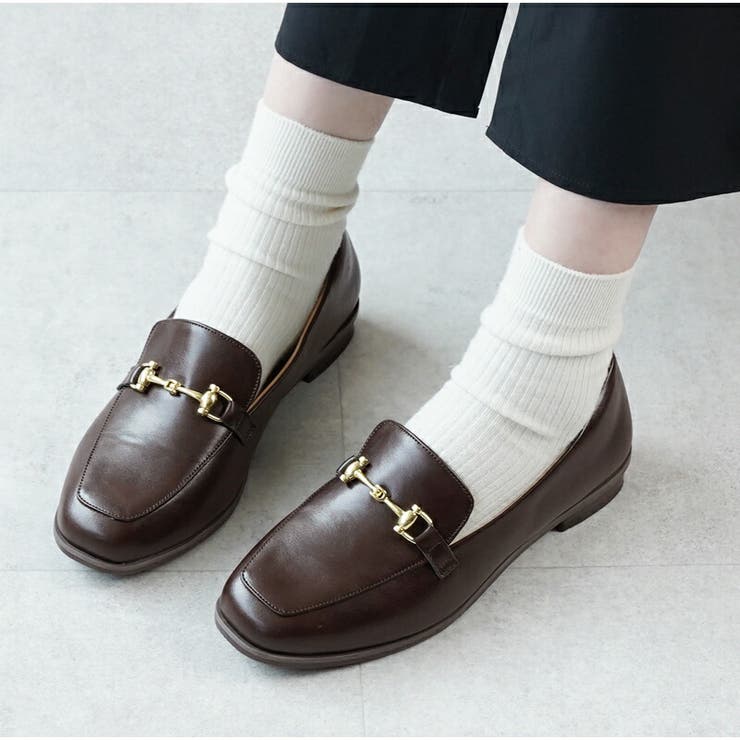 ダークブラウン（本革風スムース） | ローファー レディース ALETTA | La luna 