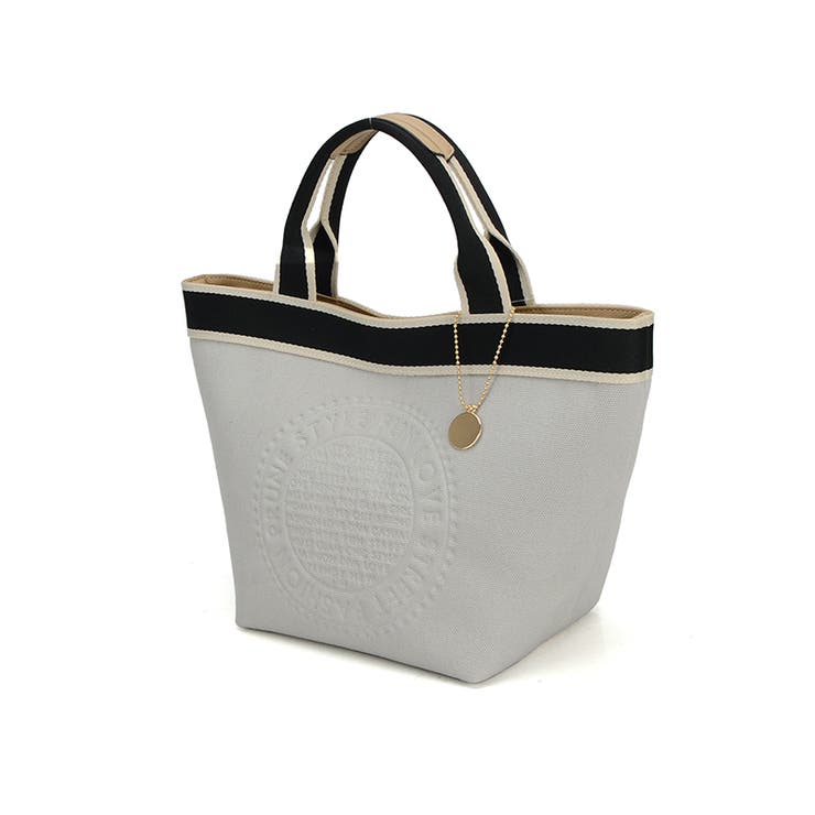 グレー | ルーブル 型押し帆布バッグ | Largu
