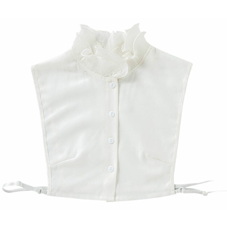 WHITE | つけ襟 白 ホワイト 付け襟 重ね着 無地 角襟 丸襟 フリルネック | LATTE