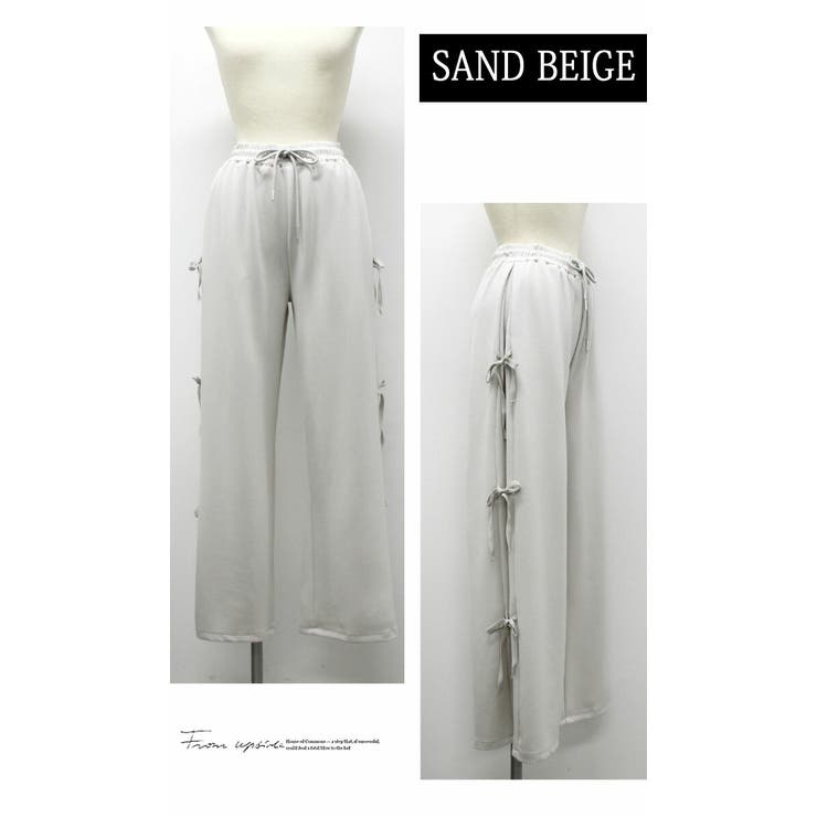 ワイドパンツ ロング ひざ下 イージーパンツ ゆったり ウエストゴム | LATTE | 詳細画像6 