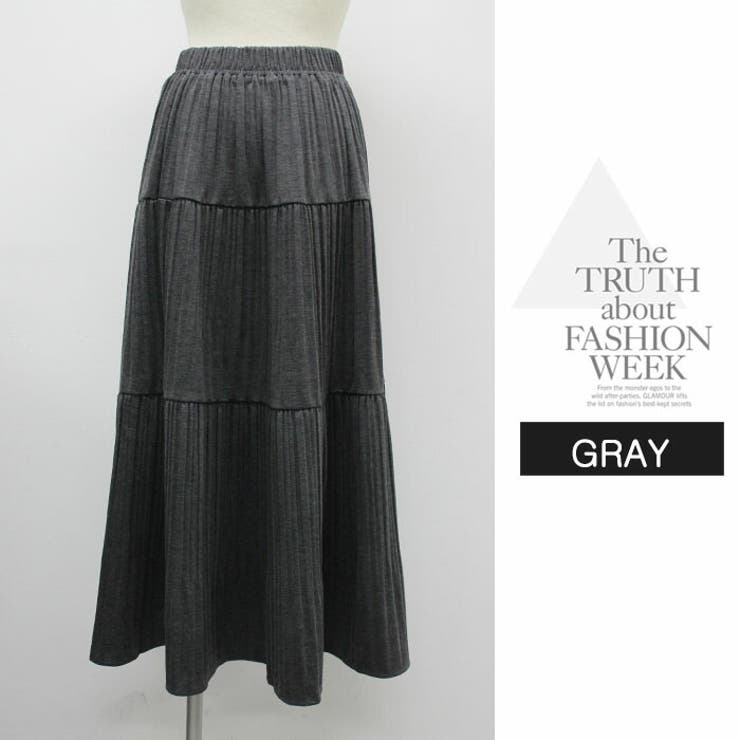 ロングスカートひざ下 Aライン しわ加工リラックス ウエストゴム ボリューム | LATTE | 詳細画像9 