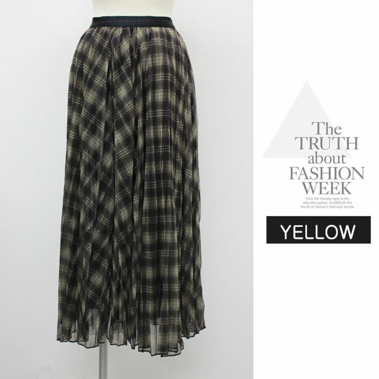 ロングスカート ひざ下 Aライン チェック ウエストゴム ボリューム レース | LATTE | 詳細画像11 