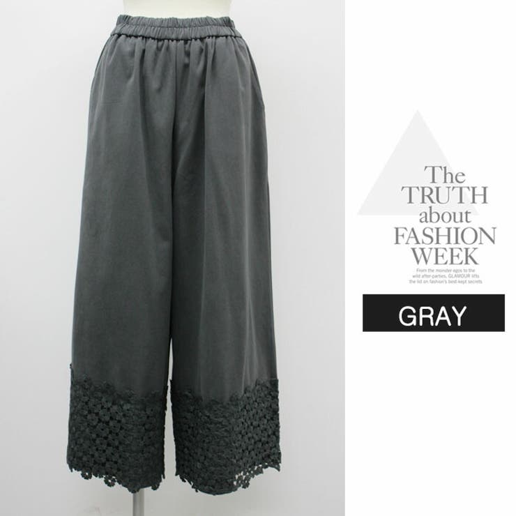 ボトムス ワイドパンツ ロング フリル ポケット リラックス ウエストゴム | LATTE | 詳細画像11 