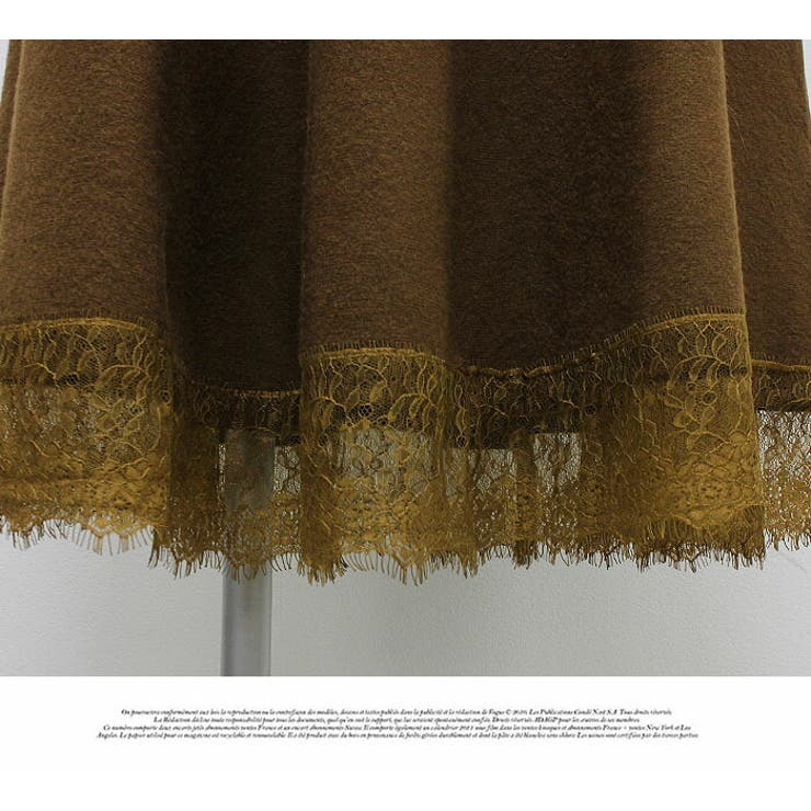 ボトムス ロングスカート 膝下 ひざ下 Aライン ウエストゴム  ニット | LATTE | 詳細画像9 