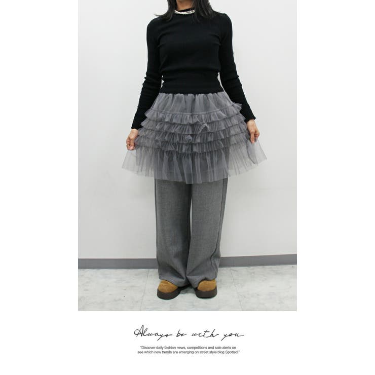 フリル付き裏起毛パンツssg251209 | LATTE | 詳細画像6 