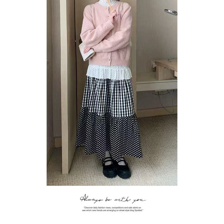 ミックスパータンプリントスカートssg260106 | LATTE | 詳細画像4 