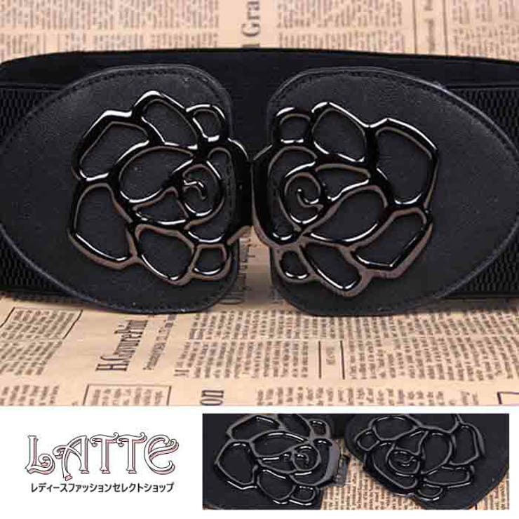 太ベルト ゴムベルト リボン 太ゴムベルトウエストマーク パーティードレス | LATTE | 詳細画像1 