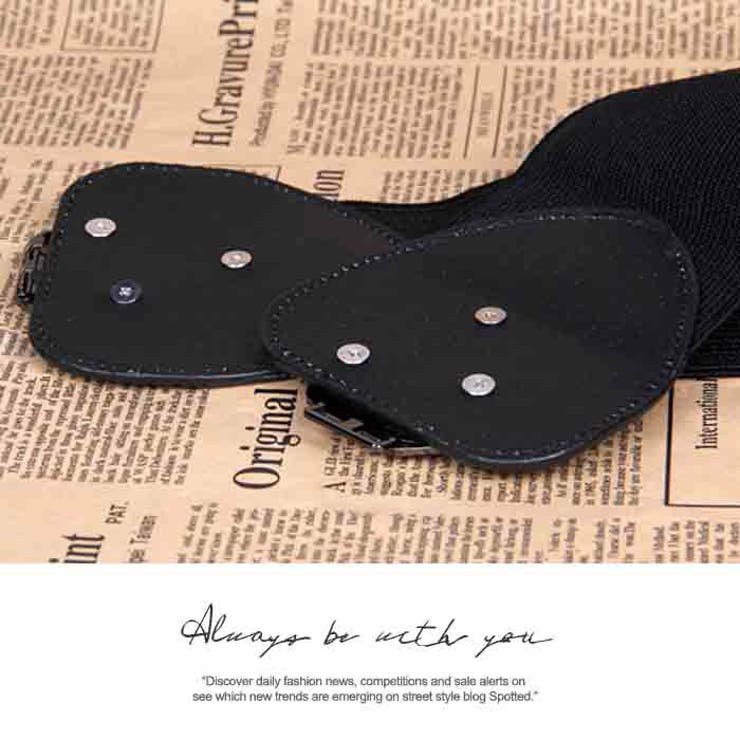 太ベルト ゴムベルト リボン 太ゴムベルトウエストマーク パーティードレス | LATTE | 詳細画像5 