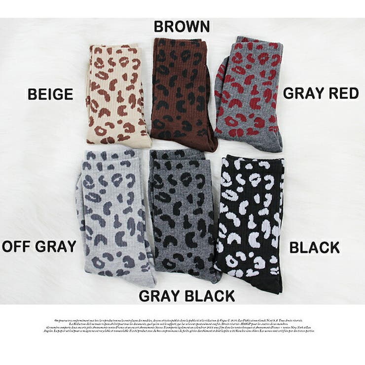 靴下 ハイソックス スパン レディース レオパード おしゃれ カジュアル | LATTE | 詳細画像8 