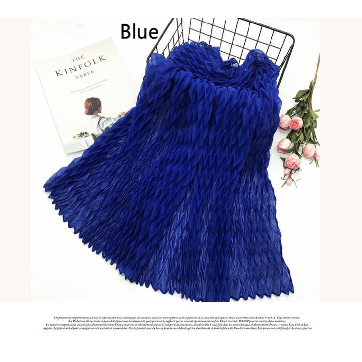 暖かい 秋冬 マフラー ストール 女性らしい エレガンス ふわふわプリーツ | LATTE | 詳細画像12 