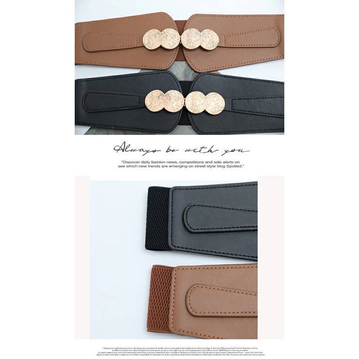 ベルト 太ベルト ゴムベルト レース バックル 帯締め ゴム | LATTE | 詳細画像8 