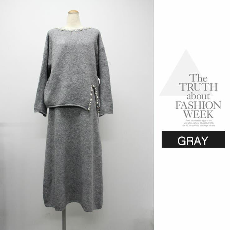 ロング シンプル ニット セット長袖  シンプル エレガント秋冬 | LATTE | 詳細画像13 