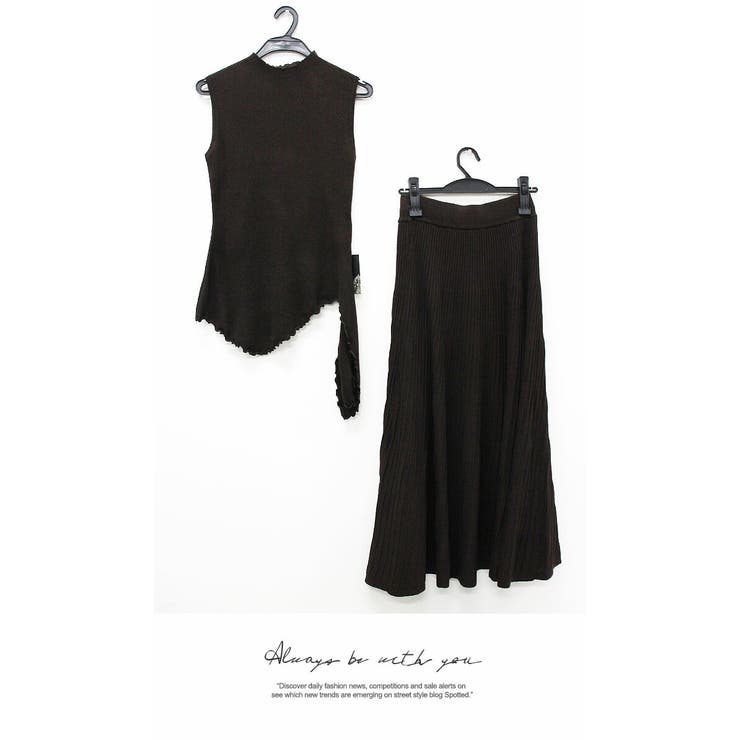 レディース ロング シンプル セット カットソー 上下ニット おしゃれ 無地 | LATTE | 詳細画像4 