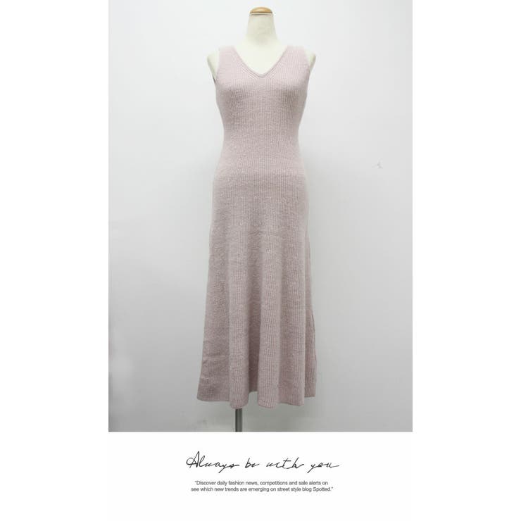 レディース ロング シンプル ニット セット カットソー おしゃれ 無地 長袖 | LATTE | 詳細画像4 