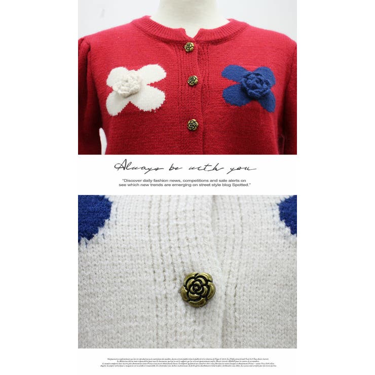 アウター ジャケット カーディガン ニット お花ユ レース 秋冬  もこもこ | LATTE | 詳細画像5 
