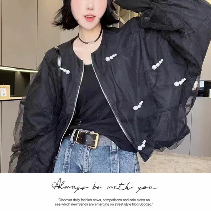 アウター ジャケット カーディガン 透け 刺繍 おしゃれ 上品 レース | LATTE | 詳細画像5 