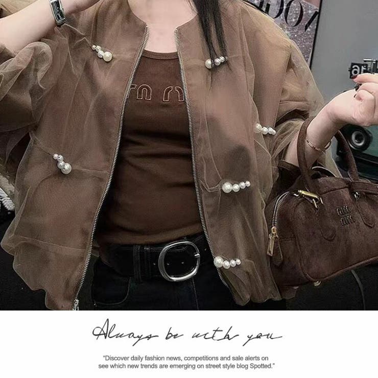 アウター ジャケット カーディガン 透け 刺繍 おしゃれ 上品 レース | LATTE | 詳細画像6 