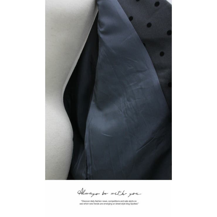 アウター ジャケット ベスト ジレ シンプル 袖なし ドット 暖かい | LATTE | 詳細画像8 