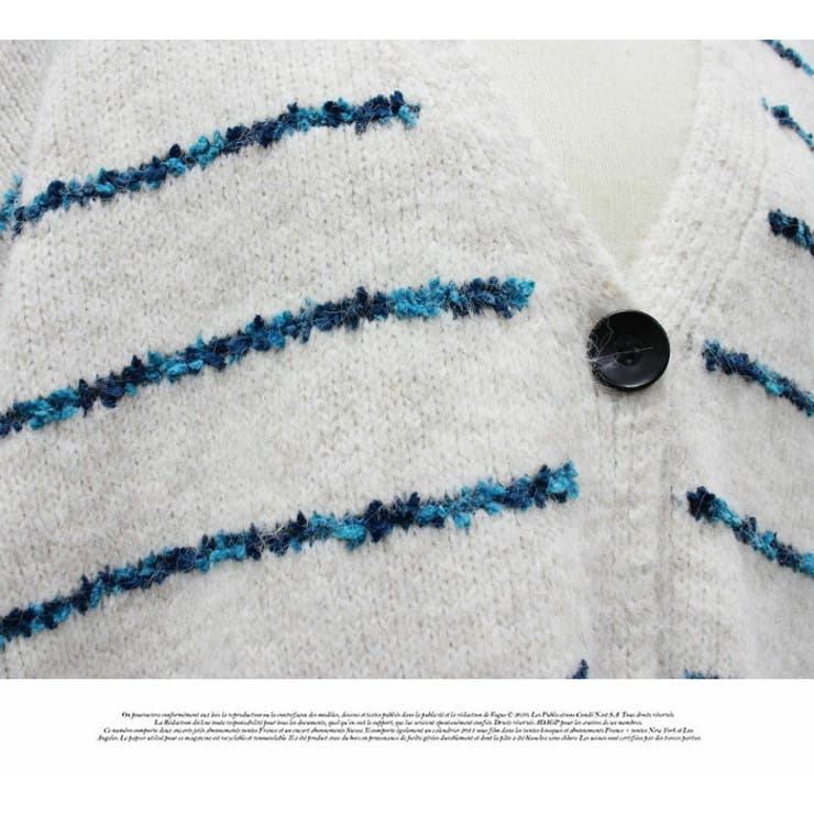 レディース ファー付きニットカーディガン | LATTE | 詳細画像13 