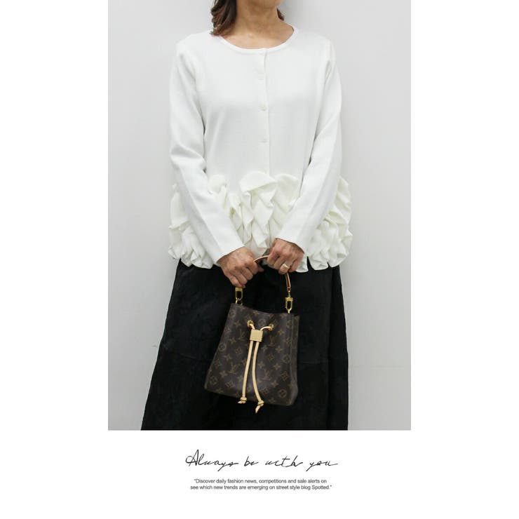 裾フリルがいっぱいで可愛いニットカーディガン | LATTE | 詳細画像3 