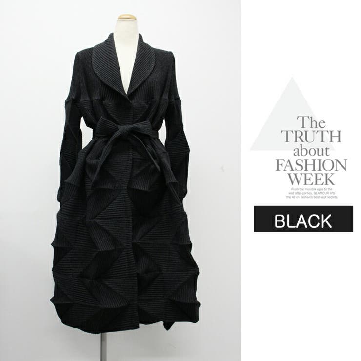 アウター ジャケット ロング丈 膝下 プリーツ 長袖 無地 コート | LATTE | 詳細画像12 