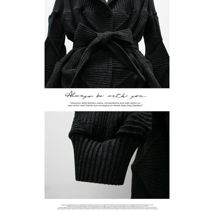 アウター ジャケット ロング丈 膝下 プリーツ 長袖 無地 コート | LATTE | 詳細画像7 