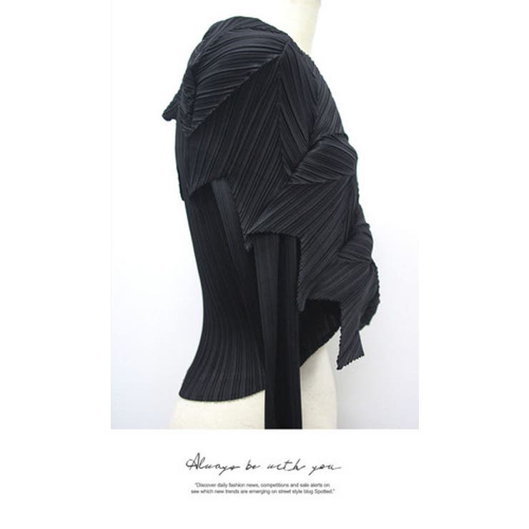 レディース  アウター ジャケット 羽織り プリーツ 高級 上品 長袖 | LATTE | 詳細画像3 