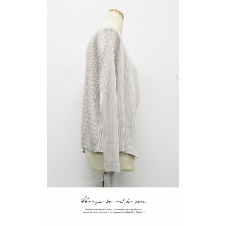 プリーツ カーディガン ボレロ 重ね着 プリーツ 高級 上品 おしゃれ 長袖 | LATTE | 詳細画像6 