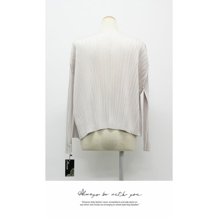 プリーツ カーディガン ボレロ 重ね着 プリーツ 高級 上品 おしゃれ 長袖 | LATTE | 詳細画像7 