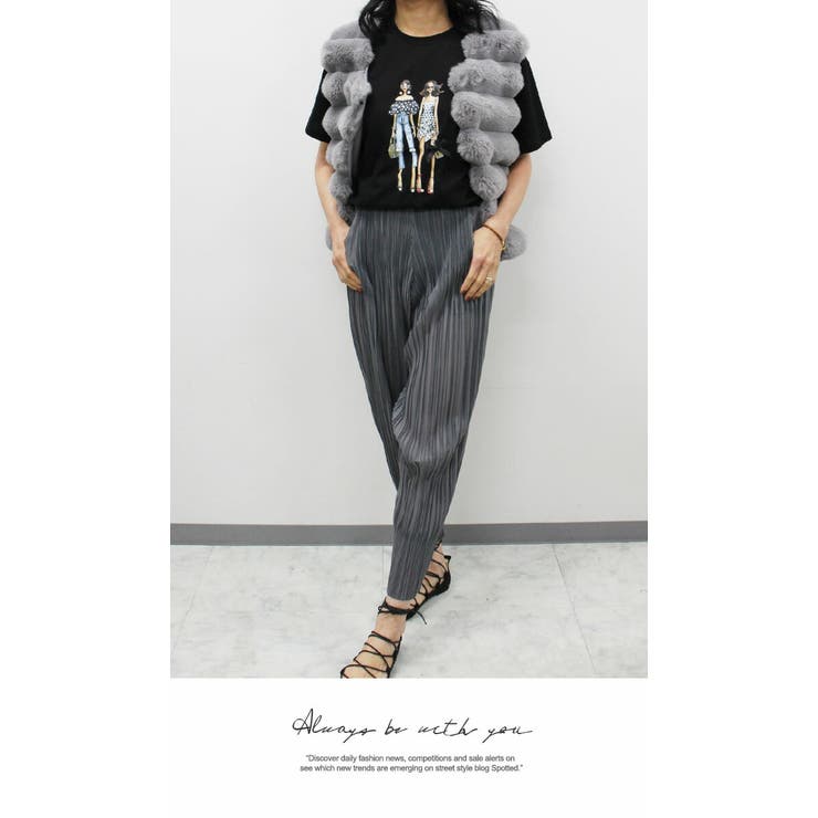 レディース ボトムス 裾しぼりプリーツパンツ | LATTE | 詳細画像5 