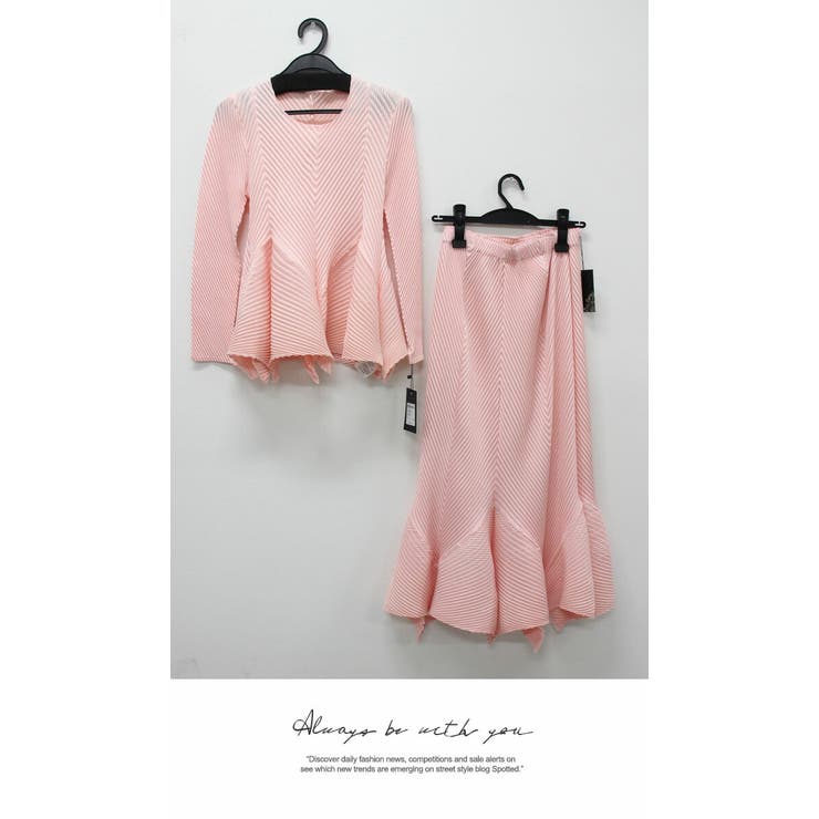 ワンピース 重ね着 ロング丈 膝下 プリーツ 長袖 エレガント フリーサイズ | LATTE | 詳細画像6 