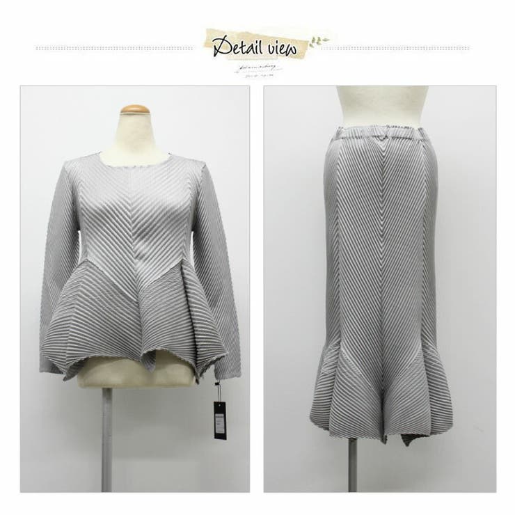 ワンピース 重ね着 ロング丈 膝下 プリーツ 長袖 エレガント フリーサイズ | LATTE | 詳細画像7 