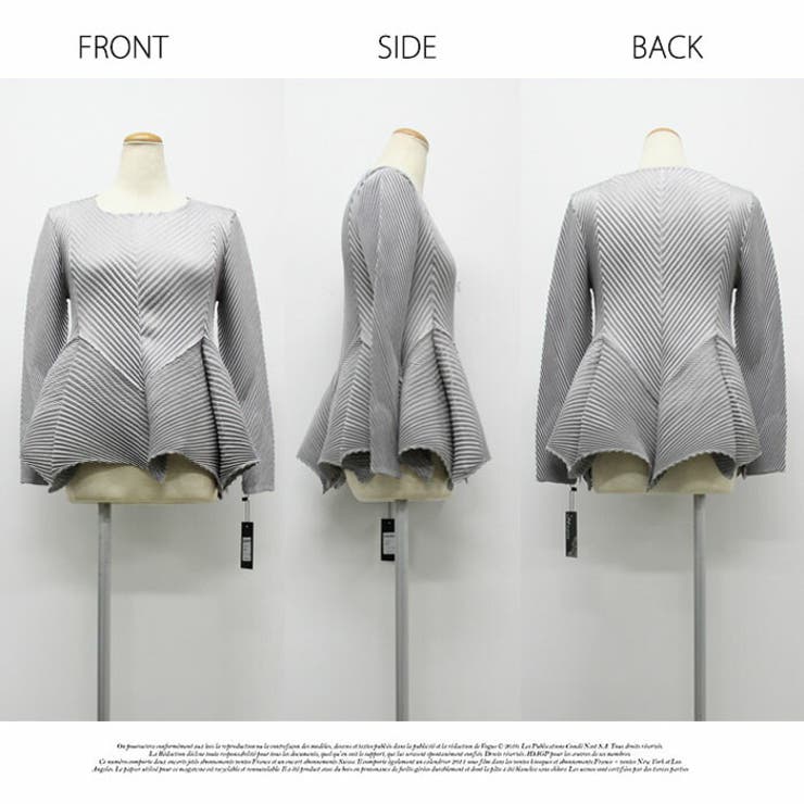 ワンピース 重ね着 ロング丈 膝下 プリーツ 長袖 エレガント フリーサイズ | LATTE | 詳細画像8 