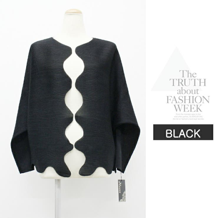 プリーツ カーディガン ボレロ  重ね着 長袖 ミセスファッション シンプル | LATTE | 詳細画像12 