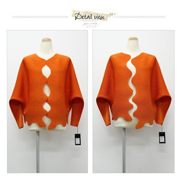 プリーツ カーディガン ボレロ  重ね着 長袖 ミセスファッション シンプル | LATTE | 詳細画像7 