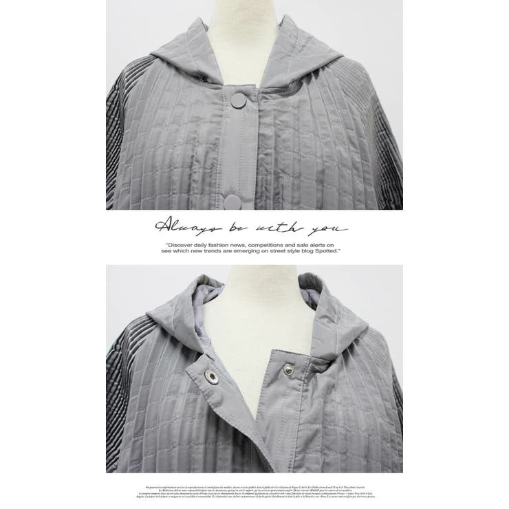 アウター ジャケット プリーツ 膝下 長袖 無地 フリーサイズ コート | LATTE | 詳細画像8 