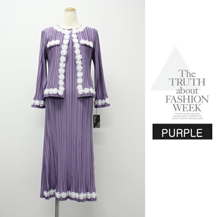 花びらモチーフ付 プリーツセットアップssg260109 | LATTE | 詳細画像13 