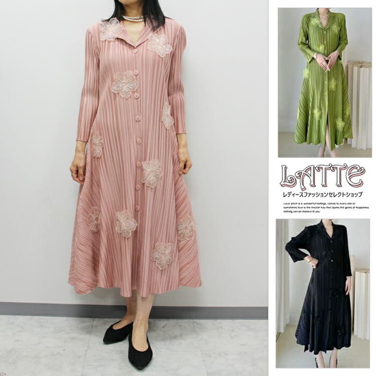 ゆったりプリーツコートワンピースssg260111 | LATTE | 詳細画像1 