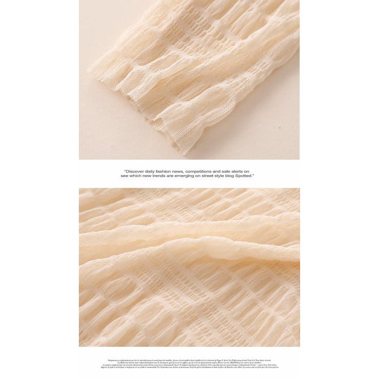 ハイネック トップス 肌隠し レース 透け感 インナー 無地 長袖 シースルー | LATTE | 詳細画像6 