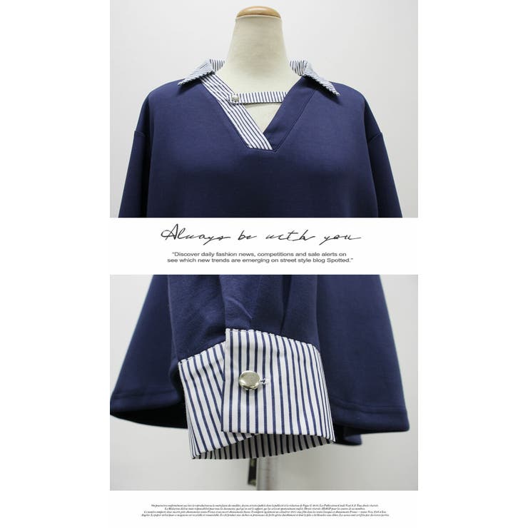 ストライプ 無地 フリーサイズ 半端袖 長袖 | LATTE | 詳細画像9 