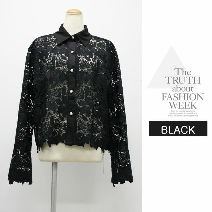 ブラウス Tシャツ 長袖 オシャレ スタンダード レース 長袖 レース | LATTE | 詳細画像11 