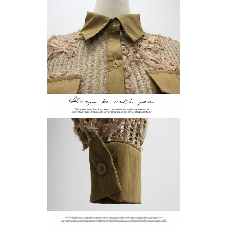 刺繍 Tシャツ トップス レーディス 長袖 ロング シャツ 秋 レース | LATTE | 詳細画像6 