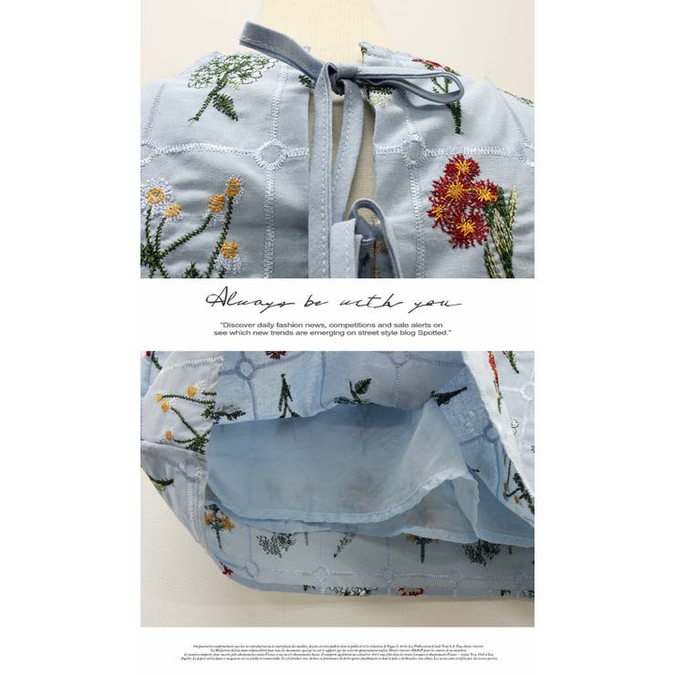 トップス ベスト ノースリーブ 無地 涼しい 袖なし 刺繍 ブラウス | LATTE | 詳細画像7 