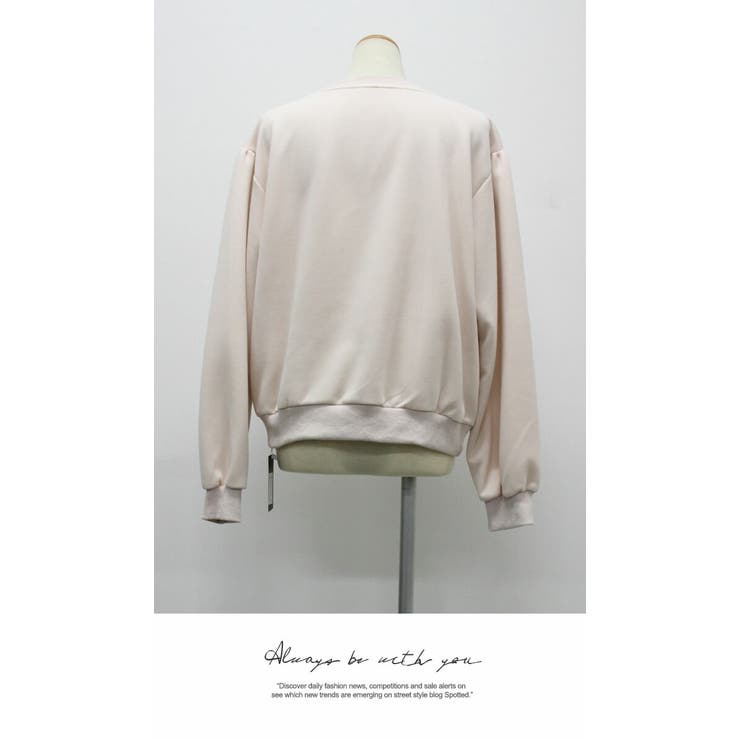 長袖 リボン プリント Tシャツ 長袖 秋冬 カジュアル | LATTE | 詳細画像4 