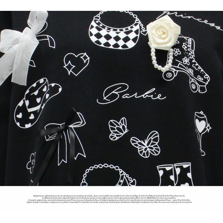 長袖 リボン プリント Tシャツ 長袖 秋冬 カジュアル | LATTE | 詳細画像7 