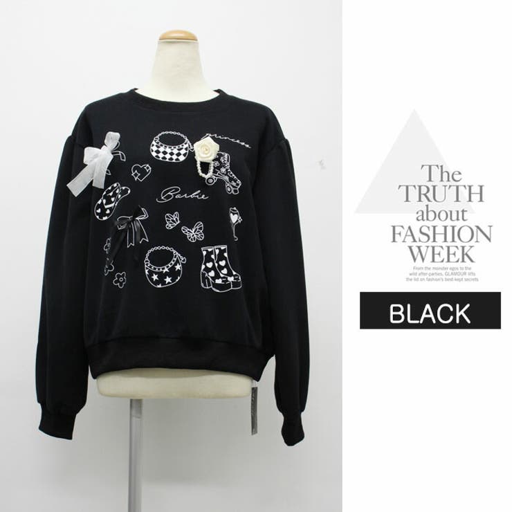 長袖 リボン プリント Tシャツ 長袖 秋冬 カジュアル | LATTE | 詳細画像10 