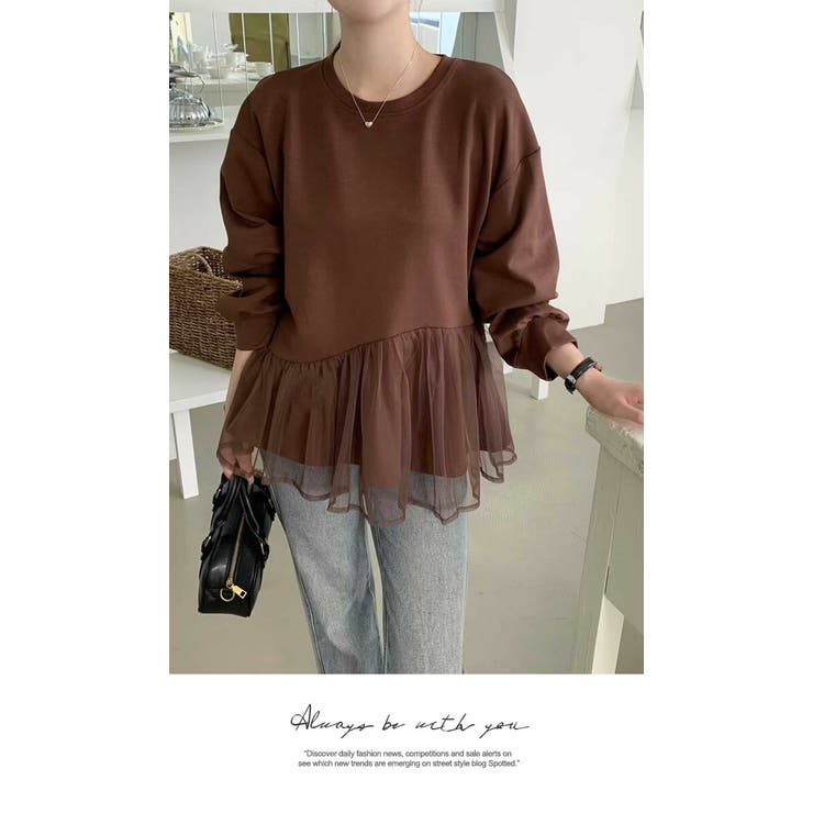 長袖 カジュアル チュニック 体型カバー ゆったり ナチュラル | LATTE | 詳細画像4 