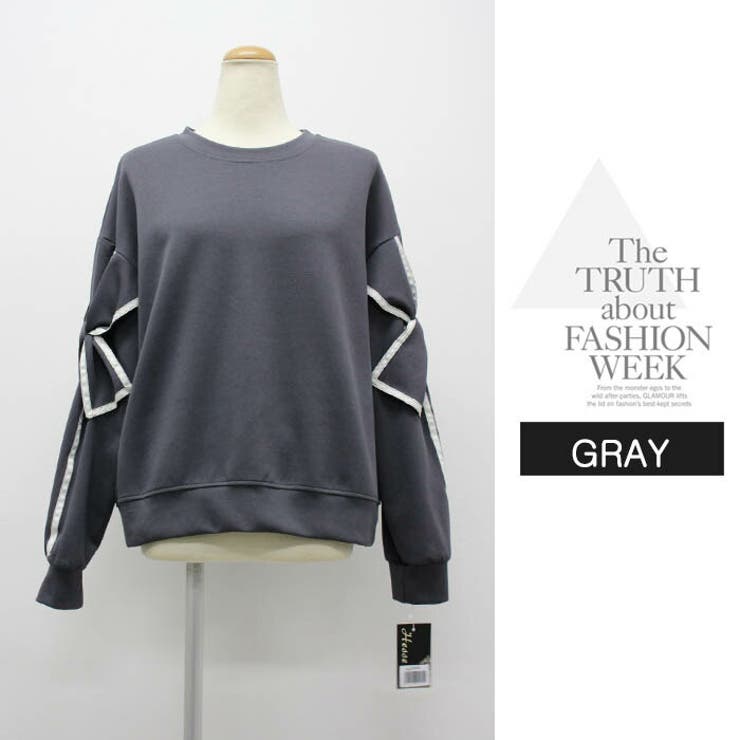 長袖 カジュアル Tシャツ 秋冬  オシャレ そでリボン | LATTE | 詳細画像13 